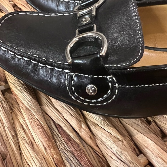 Authentic COLE HAAN LOAFERS NIKE AIR COLLAB, BLACK LEATHER SHOES - Picture 3 of 7